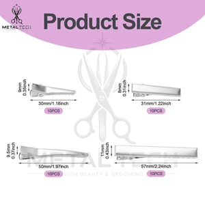 Pinces à cheveux professionnelles en métal argenté à une seule griffe, base pour salon de coiffure, pinces de sectionnement bec de canard, accessoires de bijouterie DIY - Product Image 6