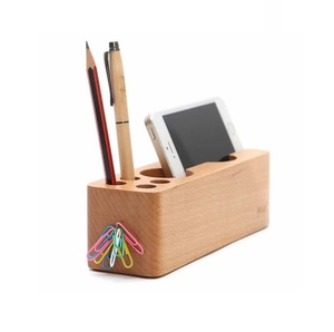 Premium Natural Wooden <b>Pen</b> <b>Holder</b> Handmade <b>Desktop</b> Organizer for Stationery Office Supplies and Desk Decor - Product Image 5