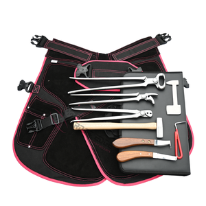 Farrier <b>Apron</b> Kit with 15in Hoof Nipper Driving Hammer Curved Clincher Nail Puller Loop Knife Hoof Knife Hoof Pick Hoof Buffer - Product Image 5