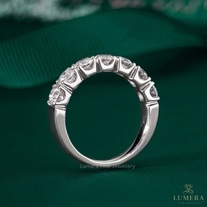 Anillo de Eternidad de Moissanita con Corte Redondo de 3.52 CT, Atemporal, para Novia, Boda, para Mujer, Certificado por IGI - Product Image 3