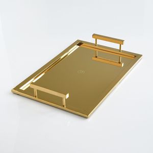 Bandeja de Servicio de Latón Macizo Hecha a Mano de Primera Calidad, Acabado Pulido Espejo, Bandeja de Latón con Acabado Dorado de Lujo, Bandeja Decorativa de Latón para Servir - Product Image 4