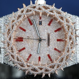 Reloj Mecánico Automático de Lujo para Hombre, Ecológico, con Incrustaciones de Diamantes, Caja de Acero Inoxidable en Oro Rosa de 42 mm, Analógico, con Fecha y Luminoso - Product Image 3