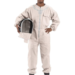 Tenue professionnelle d'apiculteur avec fermeture éclair sur le devant, poignets élastiques, vêtements d'apiculture sécuritaires, coupe confortable, légers, couvrance totale - Product Image 1
