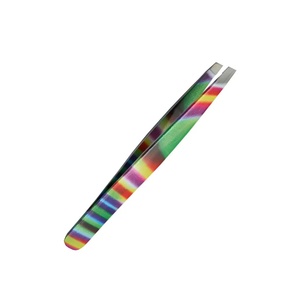 Pinzas para Cejas de Acero Inoxidable con Punta Inclinada A S Network S&S-EBT-10153, Herramienta de Depilación de Precisión, Diseño Moderno y Duradero - Product Image 4
