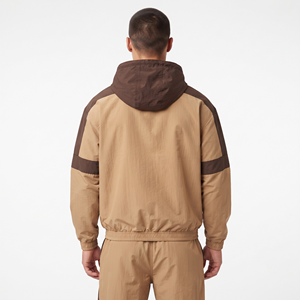 Sweat-shirt à capuche oversize pour homme, 100% nylon, bicolore, épaules tombantes, style streetwear décontracté - Product Image 6