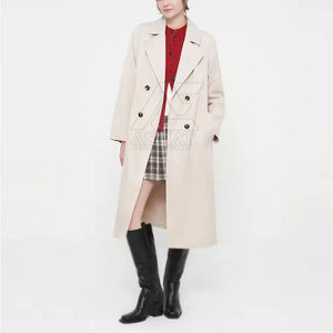 Manteau long classique en laine mélangée pour femme, tendance, chaud pour l'hiver, idéal pour un usage quotidien, vente en ligne au Pakistan - Product Image 4