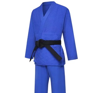 Ensemble de Kimono de Judo Blanc et Bleu en Coton, Uniforme de Compétition, Vente en Gros - Product Image 2