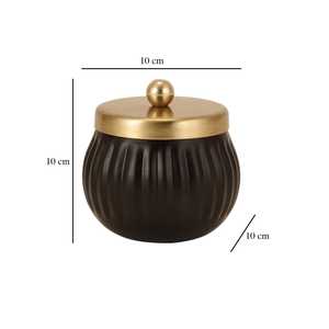 Boîtes à trésor en fer avec couvercle doré, design minimaliste, écologiques et durables, résistantes à la chaleur, pour cadeaux de fête - Product Image 2