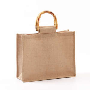 Sac à main en toile de jute naturelle pour la vente au détail et l'emballage de cadeaux - Product Image 5