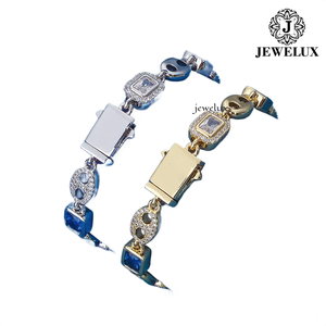 Cadena Cubana de Alta Calidad con Incrustaciones de Moissanita, Estilo Lujoso Hip Hop, Chapado en Oro de 18K sobre Plata 925, de la India - Product Image 3