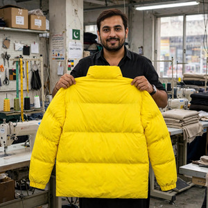 Fabricant de vestes matelassées personnalisées OEM ODM, veste d'hiver style doudoune oversize, fermeture éclair, chaude, pour unisexe - Product Image 3