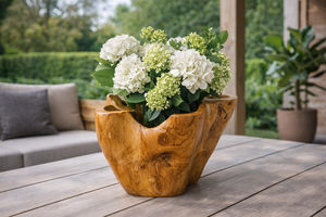 Arterra แจกันดอกไม้สักงานทำมือสไตล์ชนบทสุดหรู - Product Image 3