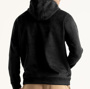 Custom Logo <b>Men's</b> Loose Casual Hooded Winter Sweatshirt Solid Pattern Top Embroidered Dye Techniques Lined Hot Selling - Product Image 2