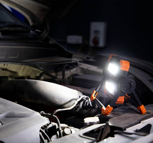 GROZ LED-385 Folding Twin Head <b>Work</b> <b>Light</b> with High Performance Cordless/Battery Power for Aerospace Applications - Product Image 3