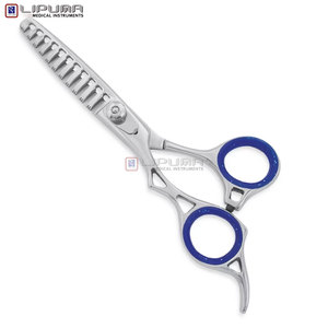 Professional 6.5 Inch Premium Stainless Steel Hair Thinning Scissors Smooth Cutting <b>Edge</b> Adjustable Pink Screw Plastic <b>Rubber</b> - Product Image 5