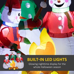 Pupazzo di Neve Gonfiabile da 1,5 Metri con Luci LED per Decorazioni Natalizie da Interno ed Esterno - Product Image 4