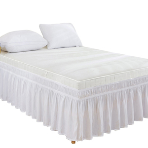 Ensemble de jupe de lit classique en polyester noir, uni, teint, lavable, pour usage domestique, 200TC, écologique, imperméable, avec service OEM et logo personnalisé - Product Image 3