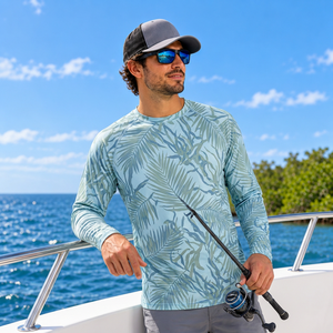 Camisa de pesca personalizada de poliéster y spandex de 200 g/m², camisa de pesca con protección UV, ropa deportiva de pesca para tiendas de artículos deportivos - Product Image 1