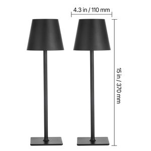 Lot de 2 lampes de table sans fil avec batterie rechargeable intégrée de 5200 mAh, température de couleur 3000-6500K, lampe de bureau à gradation progressive en 3 niveaux - Product Image 5