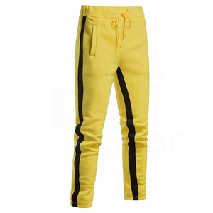 Men's <b>Yellow</b> Hooded <b>Tracksuit</b> Set Solid Color Casual Sweatshirt With Side Pockets Breathable Autumn Wear Full Sleeve - Product Image 5
