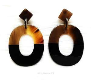 Boucles d'oreilles en résine faites à la main avec couleurs et styles personnalisables pour une mode sur mesure chez Low Coast By HF CRAFTS - Product Image 1