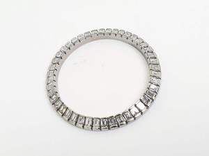 RAMDUT IMPEX – Cadran de montre de luxe en acier inoxydable serti de diamants baguettes, pièce de rechange personnalisée pour modification de montre-bracelet - Product Image 2