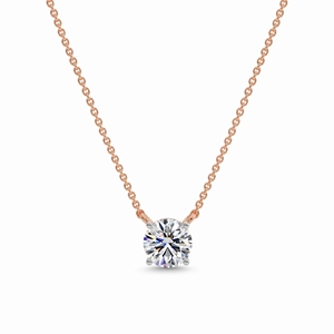 Collier solitaire de luxe en argent 925 avec pendentif en diamant naturel et cultivé en laboratoire, bijou de fiançailles romantique pour femme, cadeau - Product Image 5