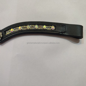 Banda de cejas de cuero Corazones encantadores Venta al por mayor Cadena de diamantes de alta calidad Banda de cejas de caballo Cadena de diamantes de lujo - Product Image 4