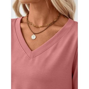 Suéteres Térmicos Ligeros Personalizados para Mujer, Modelo 2025, Cuello en V, Manga Larga, Cómodos para Otoño e Invierno, Atuendo Informal - Product Image 3