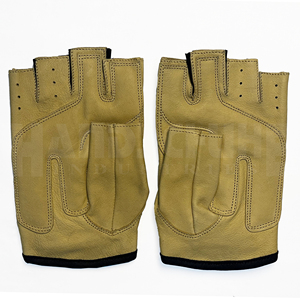 Gants de sport demi-doigts en PU pour fitness, avec poignées, sangle de poignet réglable et boucle antidérapante, unisexe, pour la musculation - Product Image 2