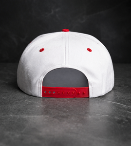 Casquette Snapback Blanche 5 Panneaux Réglable avec Broderie et Œillets, Fermeture en Plastique pour Tenue Décontractée en Extérieur - Product Image 1