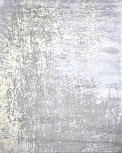 Exquisito Tapete de Lana y Seda Auténtica del Área Indo-Nepalí |   Tejido fino de 80 nudos |   Alfombra Artesanal de Herencia Familiar |   Hecho a Mano en India - Product Image 1