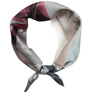 Satin Silk Small Square Scarf for Women, Printed Soft and Comfy <b>Neck</b> Head <b>Tie</b> Scarf Bandana - Product Image 1
