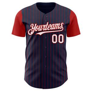 Maillots de baseball personnalisés OEM pour équipes - 100 % polyester, impression par transfert thermique/numérique, personnalisation du nom de l'équipe, du logo et des positions (droite) - Product Image 6