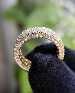 VVS Moissanite Eternity Band <b>Ring</b> Iced Out Fully Eternity <b>Ring</b> 925 Sterling <b>Silver</b> Hip Hop Diamond <b>Ring</b> <b>Mens</b> Bling <b>Ring</b> - Product Image 4