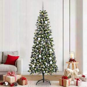 Albero di Natale artificiale verde da 82,68 pollici con 300 LED - Product Image 1