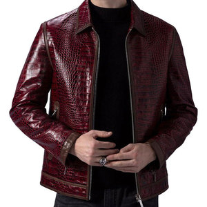 Fashionable <b>Leather</b> Outerwear With Detailed Raised Texture And Comfortable Construction For Daily Use Embossed <b>Leather</b> <b>Jacket</b> - Product Image 1