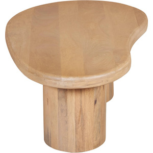 Nouvelles tendances, table basse de salon en bois de manguier massif de forme irrégulière, design accrocheur avec finition lisse, pliable et durable - Product Image 6