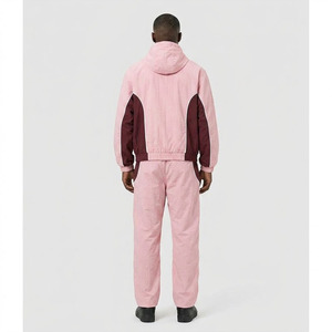 Custom <b>Women</b> Nylon Color Block Tracksuit 2 Piece Set Stand Collar <b>Jacket</b> Wide Leg Pants Vintage Y2K Streetwear - Product Image 4