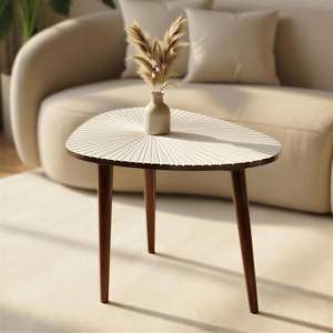 Wooden Triangle Coffee <b>Table</b>, Easy-to-Assemble Home Decor Bedside <b>Table</b>, Nightstand Coffee End <b>Table</b> for Living Room - Product Image 1