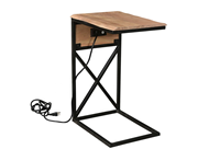 Table d'appoint C Home Furniture, table d'appoint polyvalente pliable avec fonction extensible