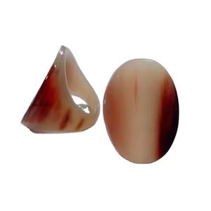 Anillo de cuerno de búfalo ecológico y de moda Joyería de dedo hecha a mano de cuerno natural para ropa informal y de fiesta - Product Image 1