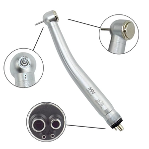 หัวกรอฟันแบบ LED Contra Angle พร้อมระบบฉีดน้ำภายใน ความเร็วต่ำ ทำจากสแตนเลสสีเงิน สำหรับใช้ในคลินิก ใช้กับเครื่องลม - Product Image 6