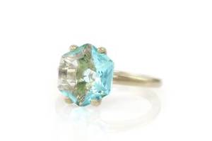 Nuevo Anillo de Plata de Ley 925 con Topacio Azul, Corte Hexagonal Facetado, Anillo de Boda para Mujer, Joyería Fina para Mujer - Product Image 2