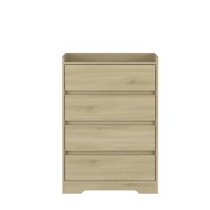 Cassettiera Moderna in Legno 100% Impermeabile con 4 Cassetti e Struttura Robusta, Mobile da Camera Senza Maniglie - Product Image 3