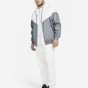 Veste coupe-vent en toile pour homme, col montant, élégante, polyvalente, légère, imperméable, confortable, durable, style streetwear - Product Image 3