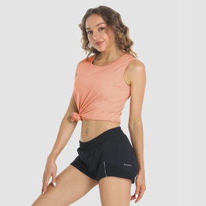 Camiseta de Manga Corta con Cuello Redondo Azul para Mujer, Corte Ajustado, Secado Rápido, Tejido de Poliéster, Deportiva, para Primavera y Verano - Product Image 4