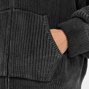 Sudaderas con capucha de invierno para hombre 2026 de alta calidad, 100% algodón, con cremallera, diseño sólido y logotipo frontal con impresión digital - Product Image 3