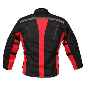 Veste de moto pour homme de haute qualité, noire et rouge, à manches longues, coupe-vent, bicolore, pour toutes les saisons, vêtements de course - Product Image 4