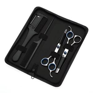 Professional Hairdressing Scissors Set With Combs Stainless Steel Blades For Salon Use Right Handed Long Handle - Product Image 1